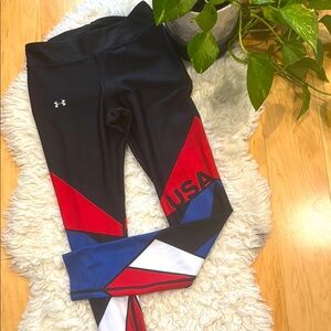 UNDER ARMOUR USA compression leggings heatgear heat gear size medium